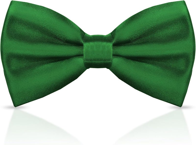 WOXVM Men's Bow Ties Solid Color Pre-Tied Bow Tie Satin Formal Tuxedo Bowtie Adjustable Neck Bowtie for Men Wedding Party - Image 1